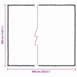 vidaXL Clear Tarpaulin & Eyelets Clear Tarp Waterproof Tarpaulin Polyethylene - 3 x 6 m - Additional view 6