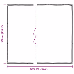 vidaXL Clear Tarpaulin & Eyelets Clear Tarp Waterproof Tarpaulin Polyethylene - 3 x 10 m