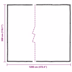 vidaXL Clear Tarpaulin & Eyelets Clear Tarp Waterproof Tarpaulin Polyethylene - 3 x 12 m