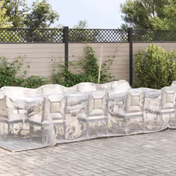 vidaXL Clear Tarpaulin & Eyelets Clear Tarp Waterproof Tarpaulin Polyethylene - 3 x 12 m - Additional view 4