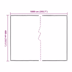vidaXL Clear Tarpaulin & Eyelets Clear Tarp Waterproof Tarpaulin Polyethylene - 4 x 10 m - Additional view 4