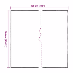 vidaXL Clear Tarpaulin & Eyelets Clear Tarp Waterproof Tarpaulin Polyethylene - 5 x 8 m