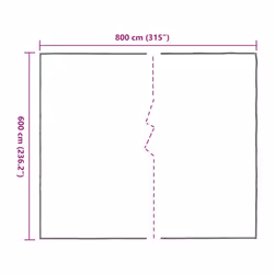 vidaXL Clear Tarpaulin & Eyelets Clear Tarp Waterproof Tarpaulin Polyethylene - 6 x 8 m - Additional view 4
