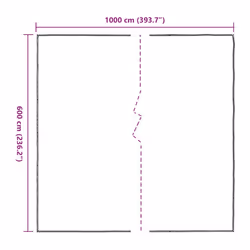 vidaXL Clear Tarpaulin & Eyelets Clear Tarp Waterproof Tarpaulin Polyethylene - 6 x 10 m