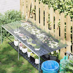 vidaXL Clear Tarpaulin with Eyelets Clear Tarp Waterproof Tarpaulin Sheet PVC - 1 x 2 m