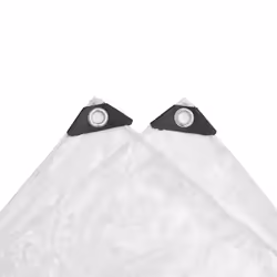 vidaXL Clear Tarpaulin with Eyelets Clear Tarp Waterproof Tarpaulin Sheet PVC - 1 x 2 m - Additional view 7