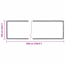 vidaXL Clear Tarpaulin with Eyelets Clear Tarp Waterproof Tarpaulin Sheet PVC - 1 x 5 m