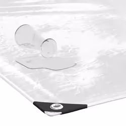 vidaXL Clear Tarpaulin with Eyelets Clear Tarp Waterproof Tarpaulin Sheet PVC - 1 x 10 m - Additional view 4