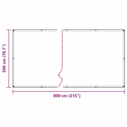 vidaXL Clear Tarpaulin with Eyelets Clear Tarp Waterproof Tarpaulin Sheet PVC - 2 x 8 m