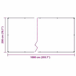 vidaXL Clear Tarpaulin with Eyelets Clear Tarp Waterproof Tarpaulin Sheet PVC - 2 x 10 m