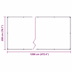 vidaXL Clear Tarpaulin with Eyelets Clear Tarp Waterproof Tarpaulin Sheet PVC - 2 x 12 m