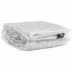 vidaXL Clear Tarpaulin with Eyelets Clear Tarp Waterproof Tarpaulin Sheet PVC - 3 x 3 m