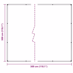 vidaXL Clear Tarpaulin with Eyelets Clear Tarp Waterproof Tarpaulin Sheet PVC - 3 x 3 m
