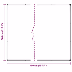 vidaXL Clear Tarpaulin with Eyelets Clear Tarp Waterproof Tarpaulin Sheet PVC - 3 x 4 m