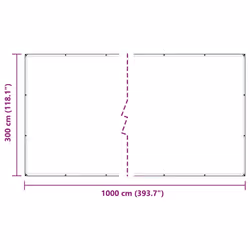 vidaXL Clear Tarpaulin with Eyelets Clear Tarp Waterproof Tarpaulin Sheet PVC - 3 x 10 m