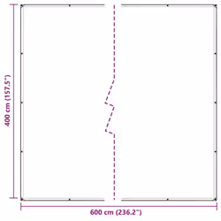 vidaXL Clear Tarpaulin with Eyelets Clear Tarp Waterproof Tarpaulin Sheet PVC - 4 x 6 m - Additional view 4