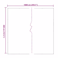vidaXL Clear Tarpaulin with Eyelets Clear Tarp Waterproof Tarpaulin Sheet PVC - 4 x 10 m - Additional view 4