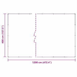 vidaXL Clear Tarpaulin with Eyelets Clear Tarp Waterproof Tarpaulin Sheet PVC - 4 x 12 m