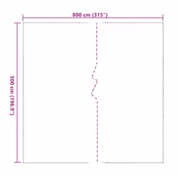 vidaXL Clear Tarpaulin with Eyelets Clear Tarp Waterproof Tarpaulin Sheet PVC - 5 x 8 m