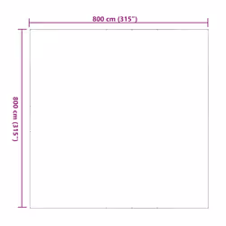 vidaXL Clear Tarpaulin with Eyelets Clear Tarp Waterproof Tarpaulin Sheet PVC - 8 x 8 m - Additional view 8