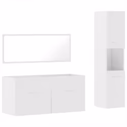 VidaXL 3308530, White, Wood, 1000 mm, 385 mm, 460 mm, 100 cm