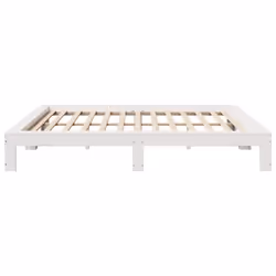 vidaXL Bed Frame without Mattress Bed Base Solid Wood Pine - white, 180 x 200 cm - Additional view 4