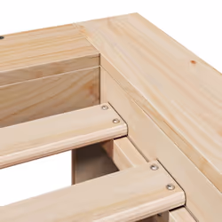 vidaXL Bed Frame without Mattress Bed Base Solid Wood Pine - natural, 150 x 200 cm - Additional view 5