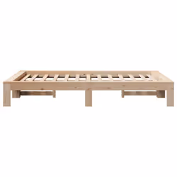 vidaXL Bed Frame without Mattress Bed Base Solid Wood Pine - natural, 120 x 200 cm - Additional view 4