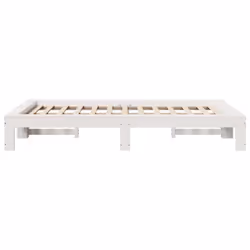 vidaXL Bed Frame without Mattress Bed Base Solid Wood Pine - white, 120 x 200 cm - Additional view 4