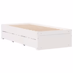 vidaXL Bookcase Bed without Mattress Bed White Small Single Solid Wood Pine - Additional view 5