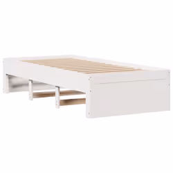 vidaXL Bookcase Bed without Mattress Bed White Small Single Solid Wood Pine - Additional view 6