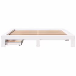 vidaXL Bed Frame without Mattress White 180x200 cm Super King Solid Wood Pine - Additional view 3