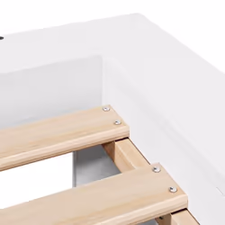 vidaXL Bed Frame without Mattress Bedroom Bedstead Bed Base Solid Wood Pine - white, 120 x 200 cm - Additional view 9