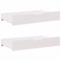 vidaXL Bed Frame without Mattress Bedroom Bedstead Bed Base Solid Wood Pine - white, 100 x 200 cm - Additional view 5
