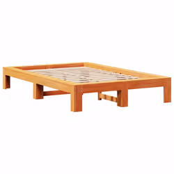 vidaXL Bed Frame without Mattress Bed Wax Brown Small Double Solid Wood Pine - Additional view 3