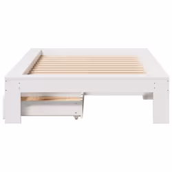 vidaXL Bed Frame without Mattress Bed White 90x190 cm Single Solid Wood Pine - Additional view 3