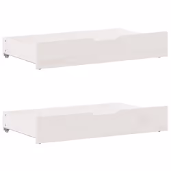 vidaXL Bed frame without Mattress Bed Wax Solid Wood Pine - white, 200 x 200 cm - Additional view 5