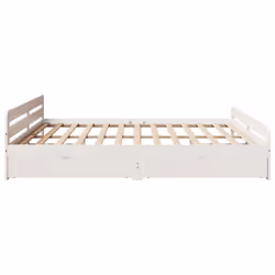 vidaXL Bed frame without Mattress Bed Wax Solid Wood Pine - white, 180 x 200 cm - Additional view 6