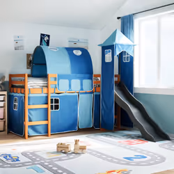 VidaXL 3309162 kids bed Blue Polyester