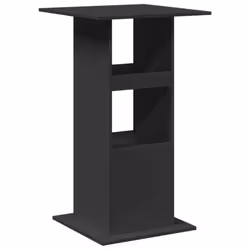 vidaXL Bar Table with Storage Counter Table Bistro Table Black Engineered Wood - Additional view 5