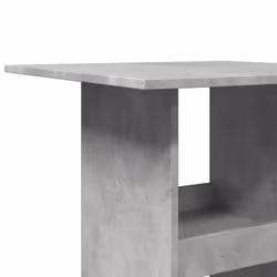vidaXL Bar Table with Storage Pub Bistro Table Concrete Grey Engineered Wood - Additional view 6