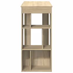 vidaXL Bar Table with Racks Pub Table Bistro Table Sonoma Oak Engineered Wood - Additional view 4