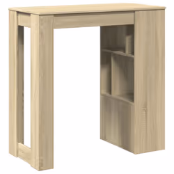 vidaXL Bar Table with Racks Pub Table Bistro Table Sonoma Oak Engineered Wood - Additional view 5