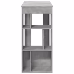 vidaXL Bar Table with Racks Pub Bistro Table Concrete Grey Engineered Wood - Additional view 4