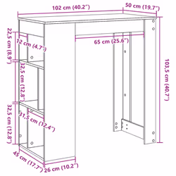 VidaXL 854362 kitchen/dining table