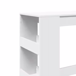 vidaXL Bar Table with Racks Counter Table Bistro Table White Engineered Wood - Additional view 6