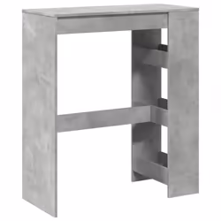vidaXL Bar Table with Racks Pub Bistro Table Concrete Grey Engineered Wood - Additional view 5