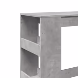vidaXL Bar Table with Racks Pub Bistro Table Concrete Grey Engineered Wood - Additional view 6