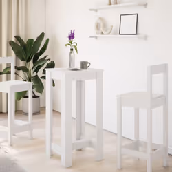vidaXL Bar Table Kitchen Counter Table Bistro Table White Engineered Wood