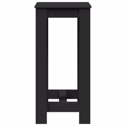 vidaXL Bar Table Kitchen Counter Table Bistro Table Black Engineered Wood - Additional view 4